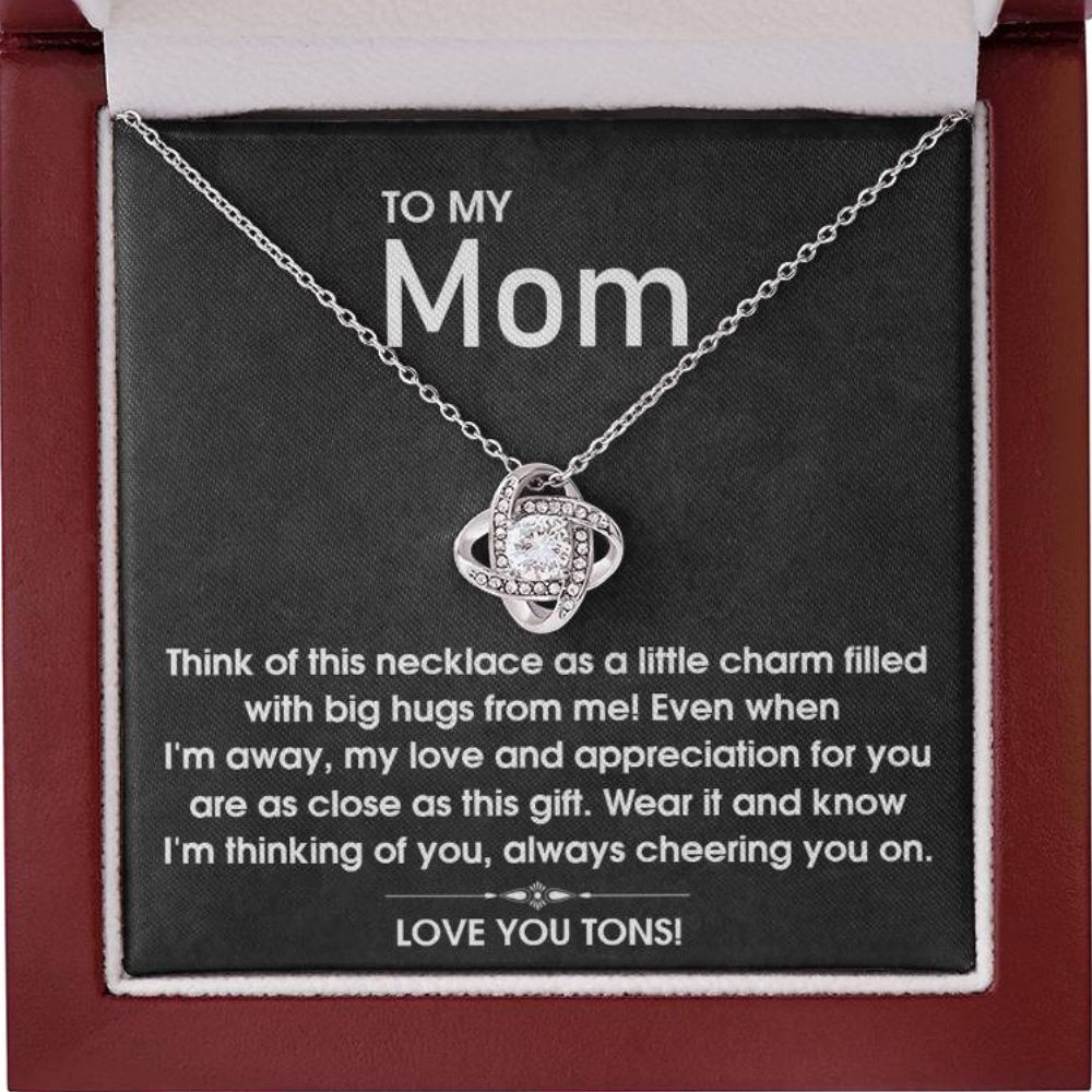 To My Mom - Love You Tons! - Love Knot Necklace