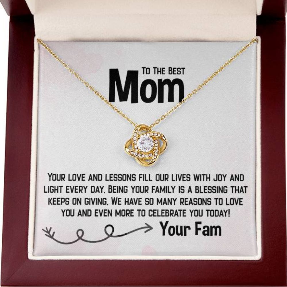 To The Best Mom - Blessing That Keeps On Giving - Love Knot Necklace