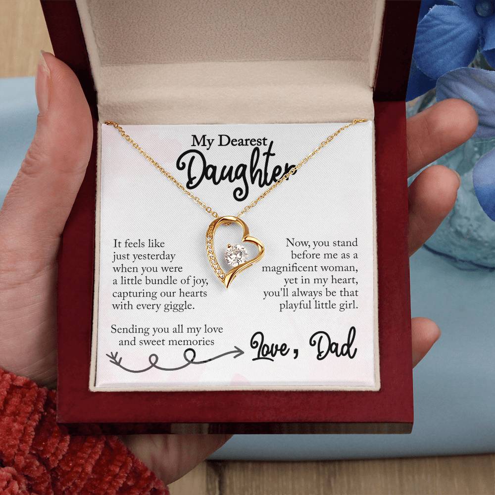 My Dearest Daughter - Sweet Memories, Love Dad - Forever Love Necklace