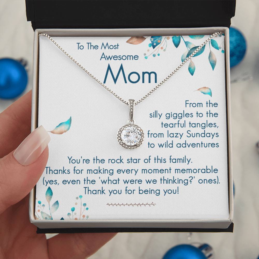 To The Most Awesome Mom - You're a Rock Star - Eternal Hope Necklace