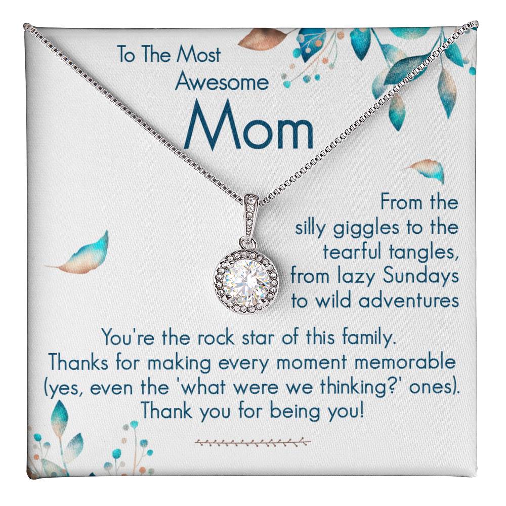 To The Most Awesome Mom - You're a Rock Star - Eternal Hope Necklace