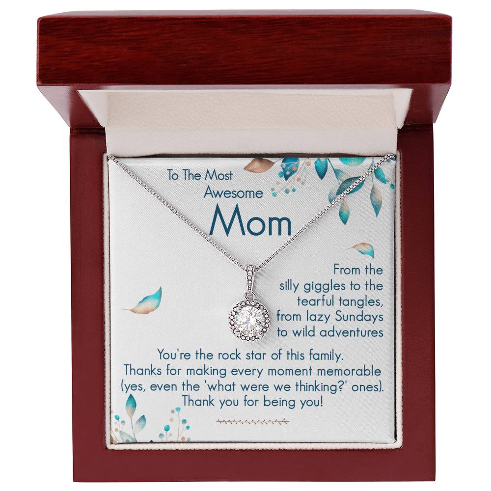 To The Most Awesome Mom - You're a Rock Star - Eternal Hope Necklace