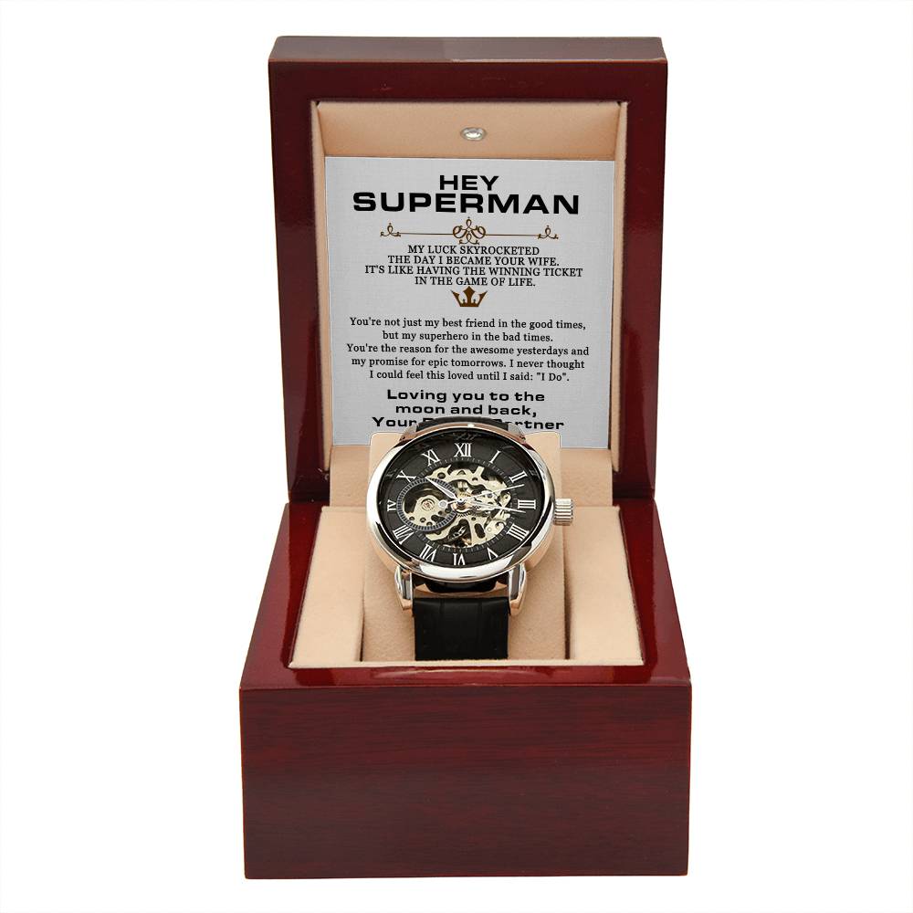 Hey Superman - Epic Tomorrows - Men's Openwork Watch