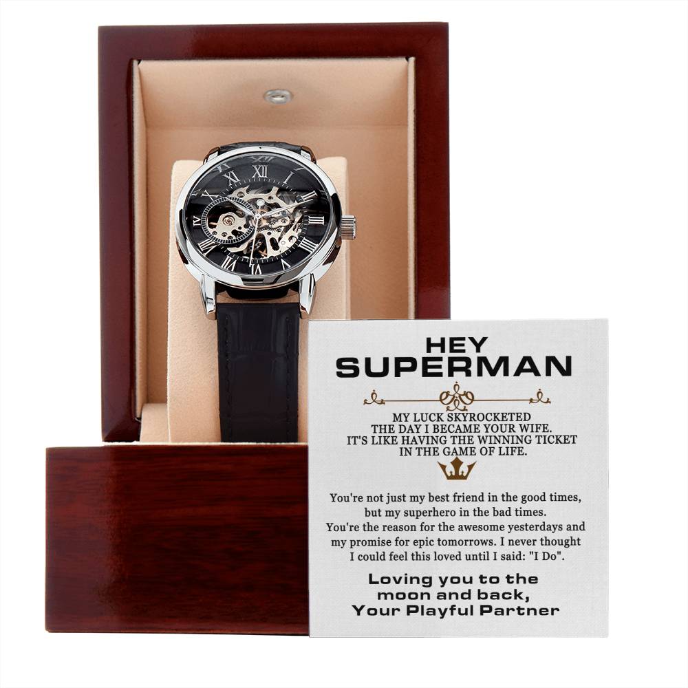 Hey Superman - Epic Tomorrows - Men's Openwork Watch