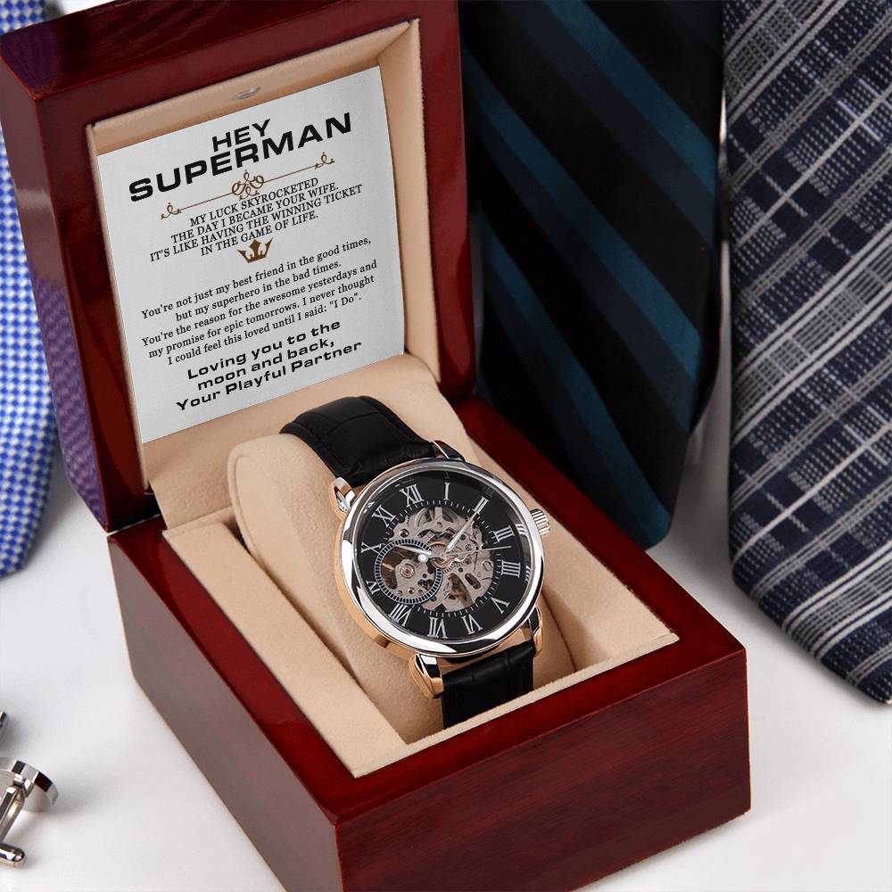 Hey Superman - Epic Tomorrows - Men's Openwork Watch