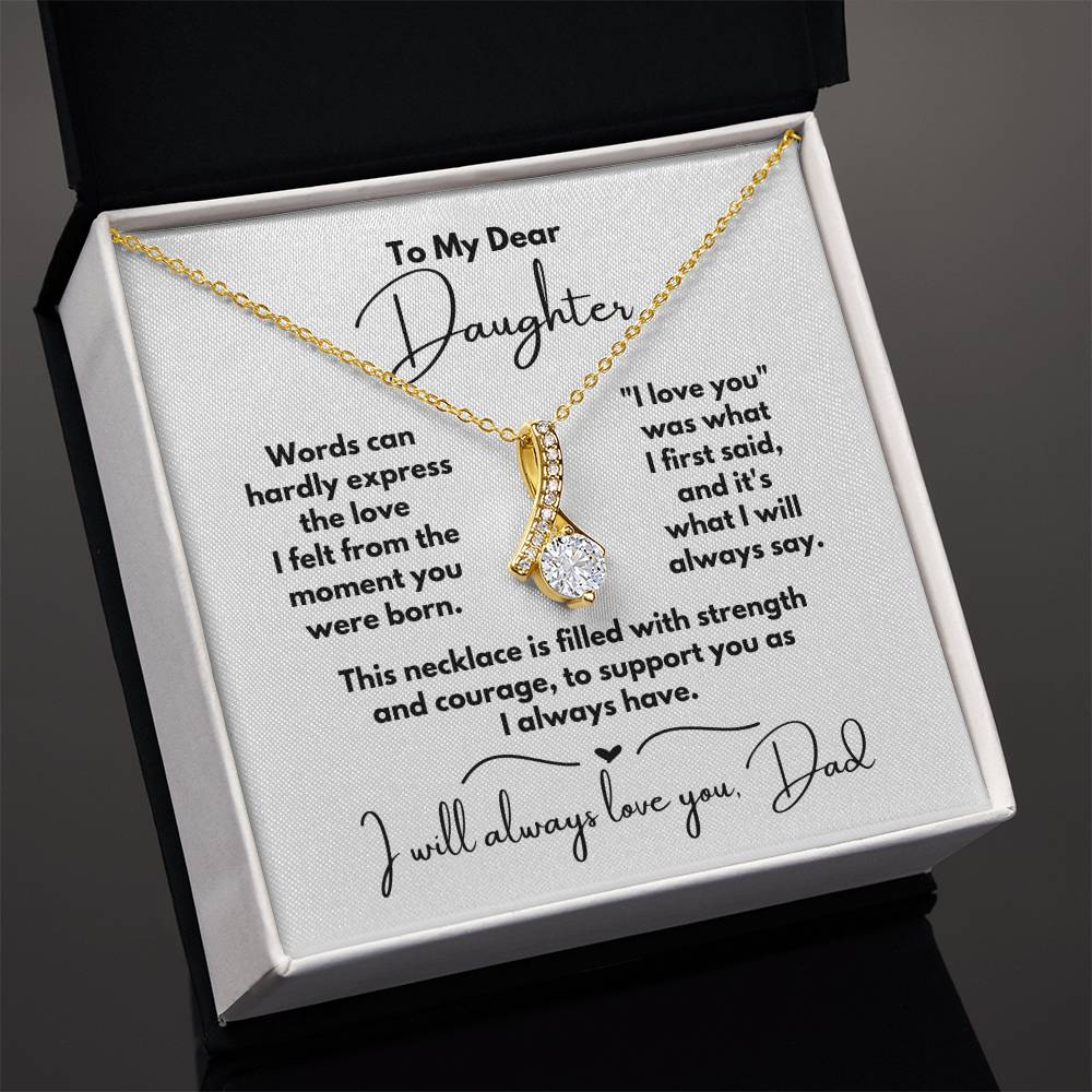 To My Dear Daughter - Moment You Were Born - Alluring Beauty Necklace