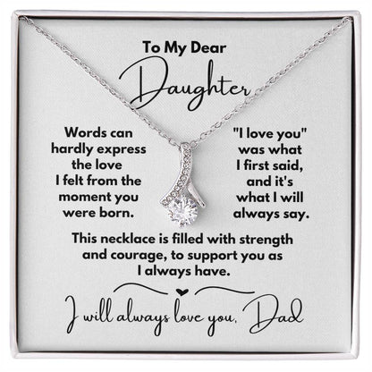 To My Dear Daughter - Moment You Were Born - Alluring Beauty Necklace