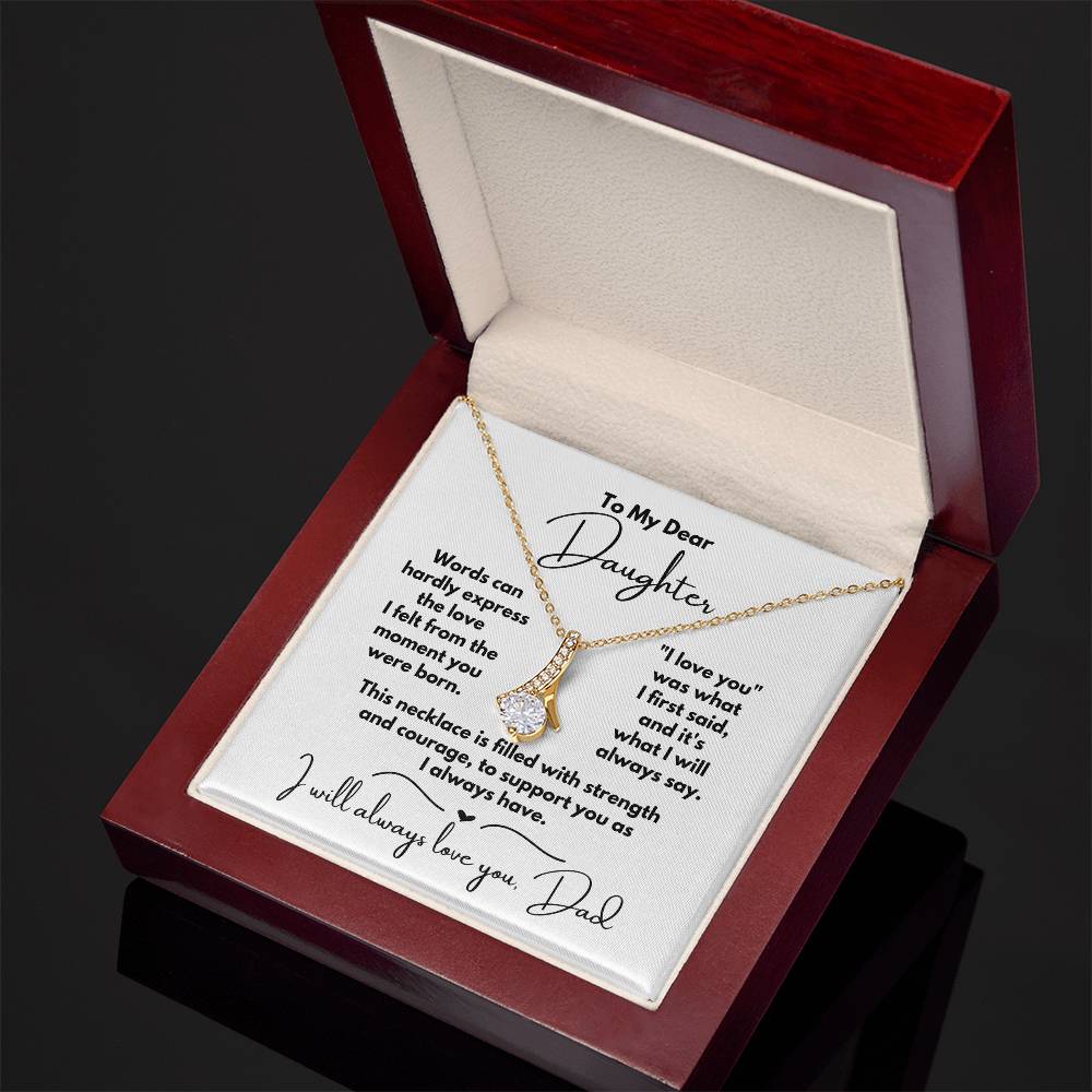 To My Dear Daughter - Moment You Were Born - Alluring Beauty Necklace