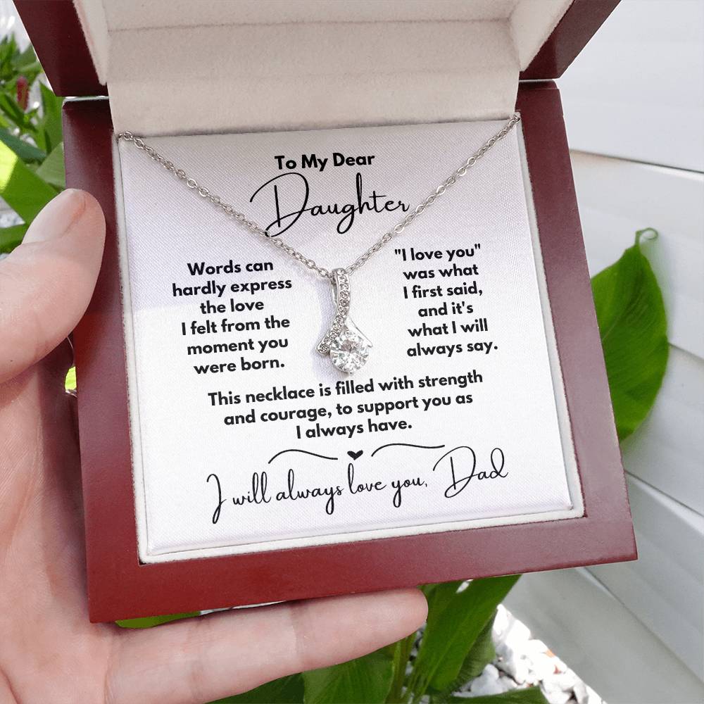 To My Dear Daughter - Moment You Were Born - Alluring Beauty Necklace