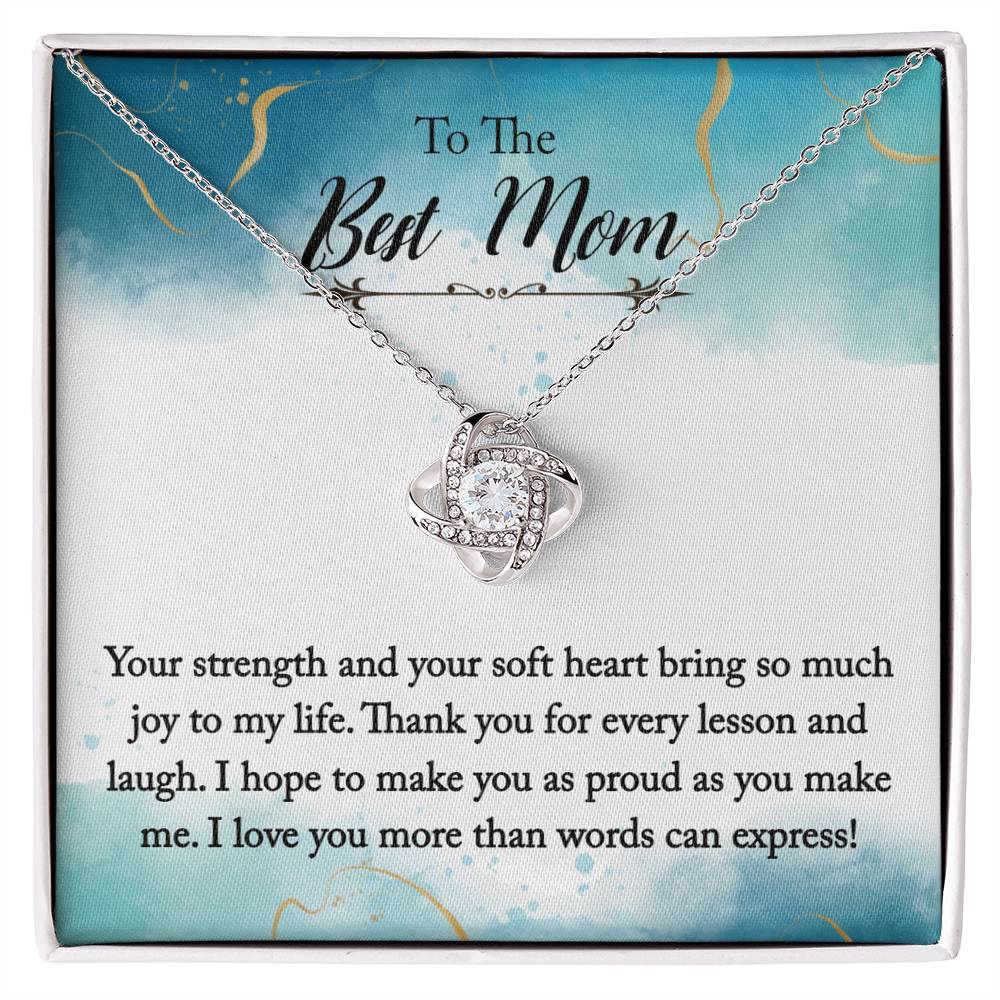 To The Best Mom - Make You Proud - Love Knot Necklace