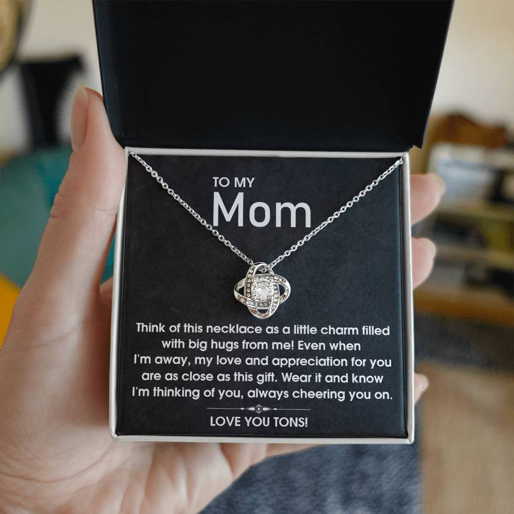 To My Mom - Love You Tons! - Love Knot Necklace