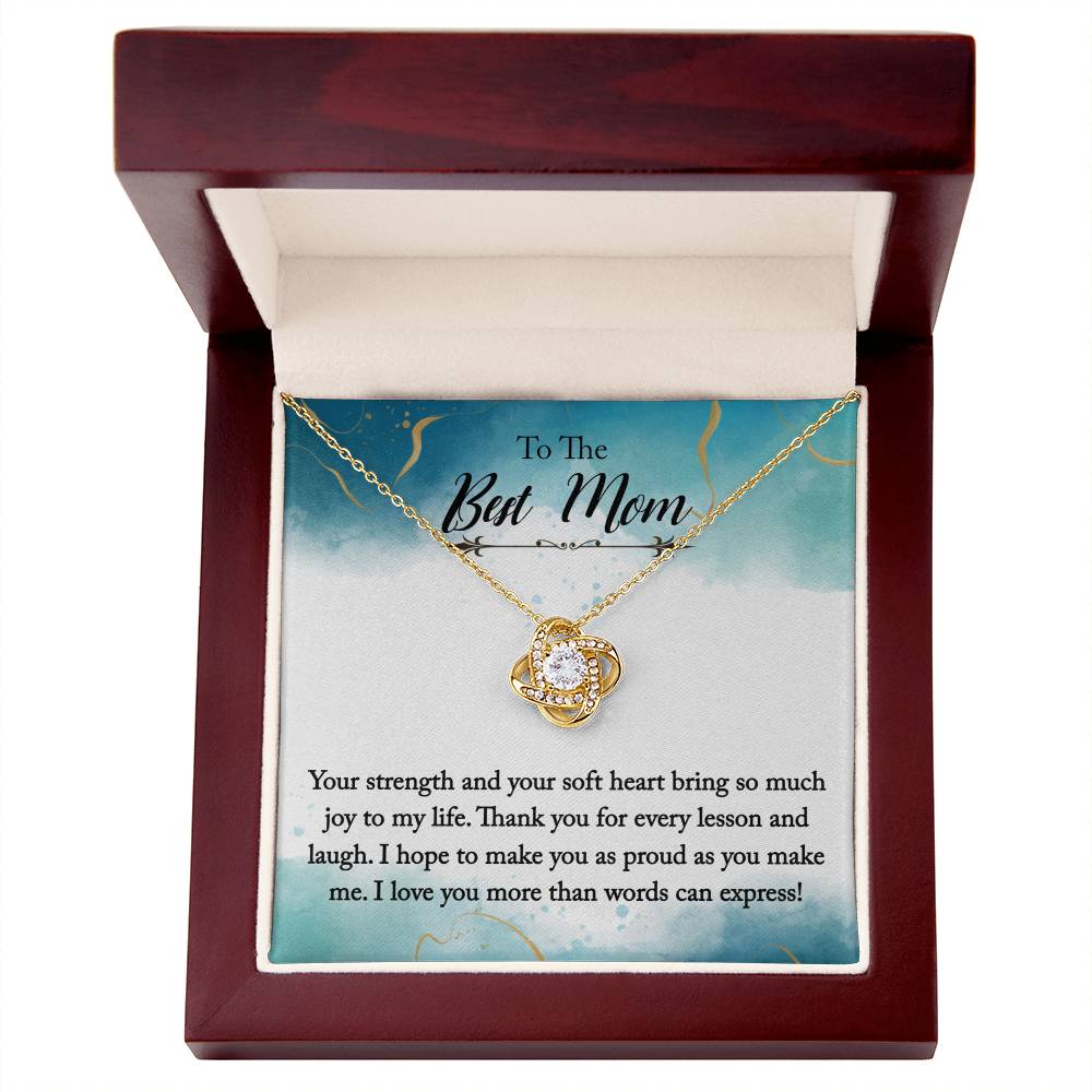 To The Best Mom - Make You Proud - Love Knot Necklace