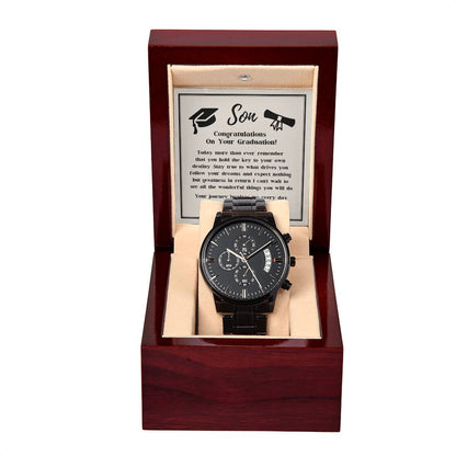 Son - You Hold The Key - Men's Black Chronograph Watch