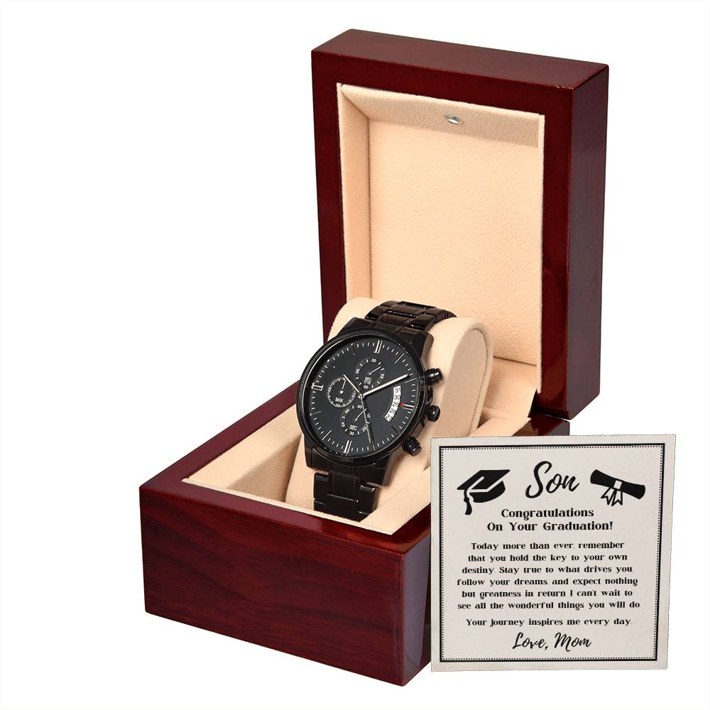 Son - You Hold The Key - Men's Black Chronograph Watch